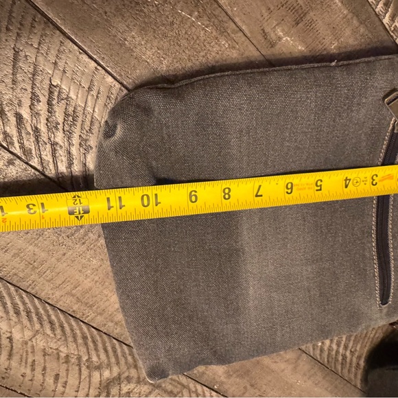 Prarie Schooner‎ Unisex Crossbody Bag Black Canvas Heavy Duty Multi Pocket - Picture 7 of 11